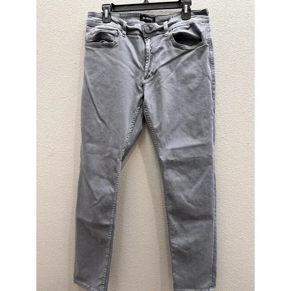 Blank NYC Jeans Mens 34x31 Wooster Slim Fit Gray Cotton Stretch Straight Leg - Picture 1 of 8